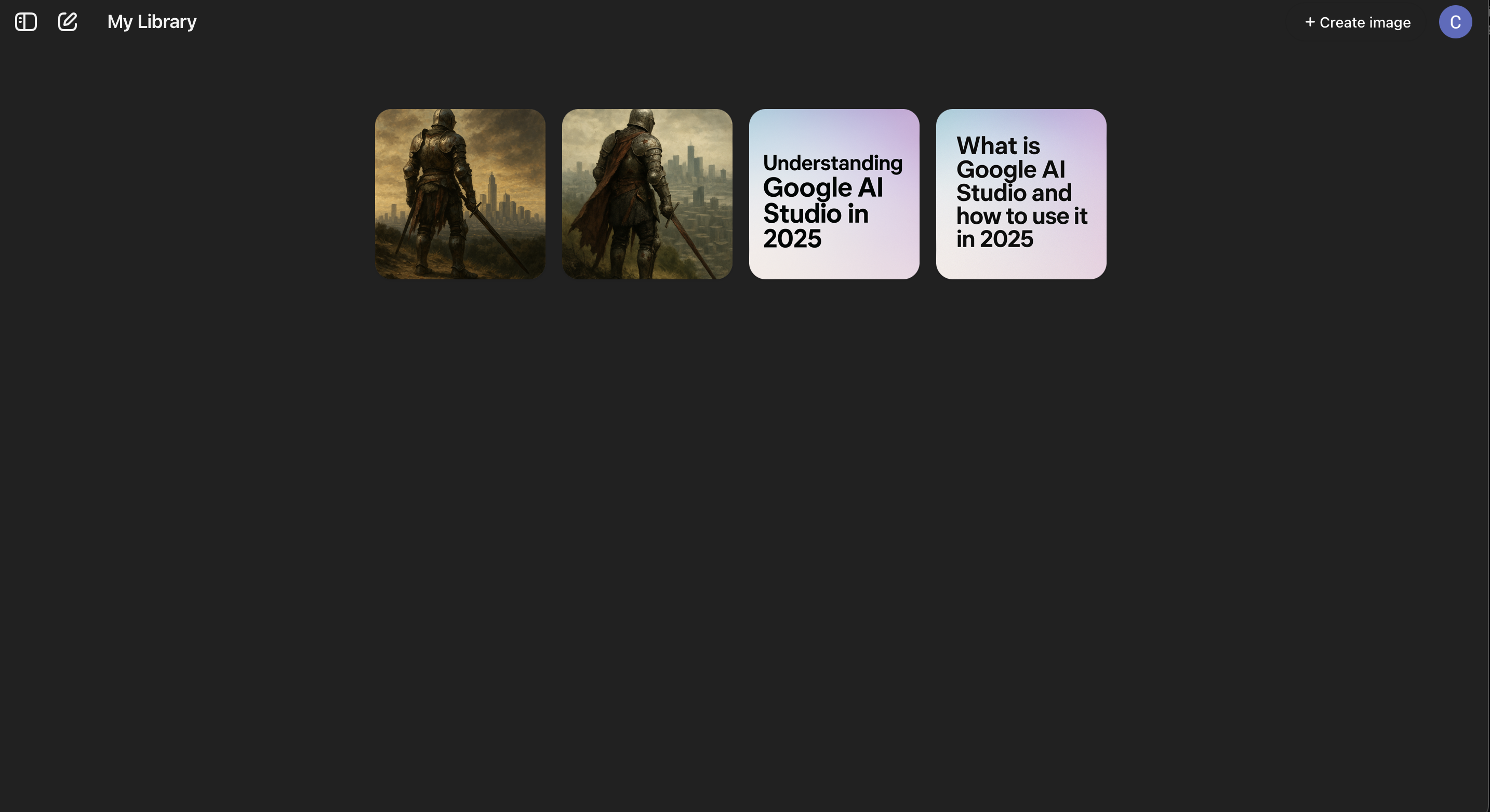 ChatGPT Image Library Grid View