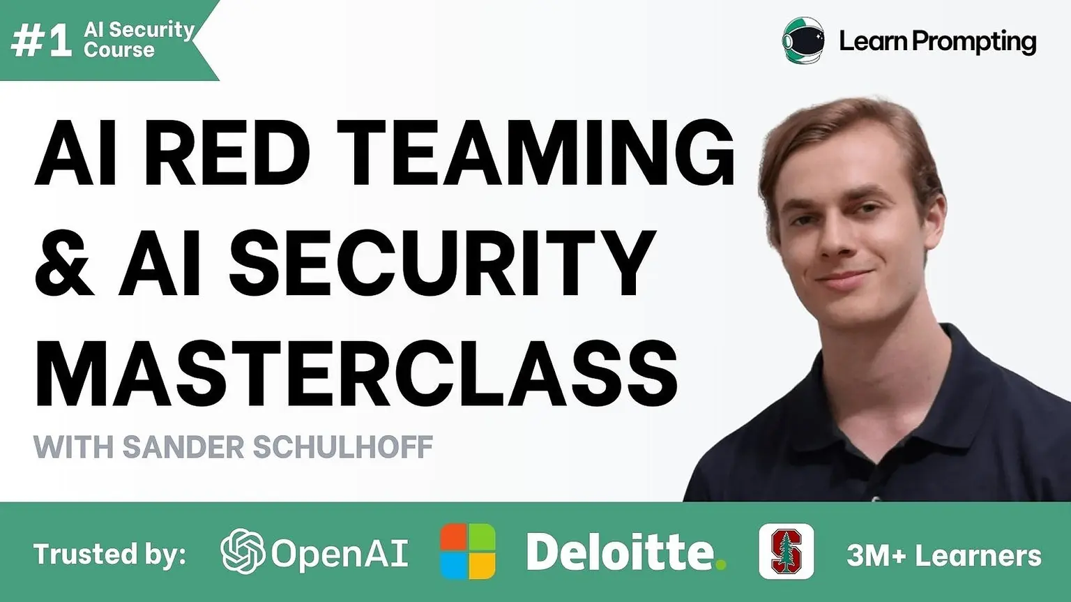 Sander Schulhoff - AI Security Expert and Course Instructor Sander Schulhoff speaking at an AI Security conference